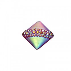 Resin Square Cabochon With Strass 14mm