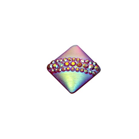 Resin Square Cabochon With Strass 14mm