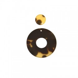 Resin Pendant Round 36mm & 15mm (2pcs/Set)