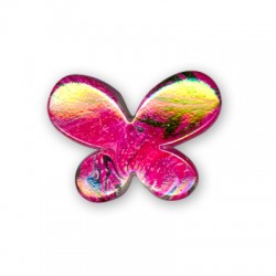 Acrylic AB plated Butterfly 21x29mm