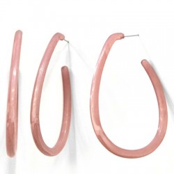 Acrylic Earring Oval Hoop w/ Pin 41x62mm