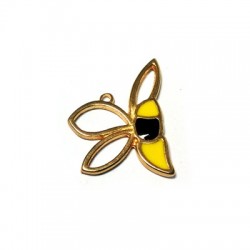 Colgante de Metal Zamak Esmaltado Abaja 30x22mm