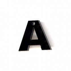 Plexi Acrylic Pendant Letter "A" 13mm
