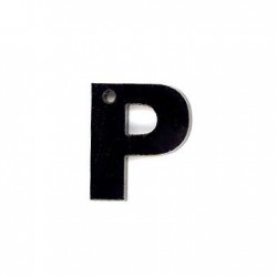 Ciondolo in Plexi Acrilico Lettera "P" 13mm