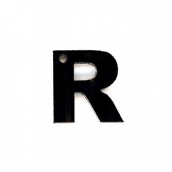 Ciondolo in Plexi Acrilico Lettera "R" 13mm