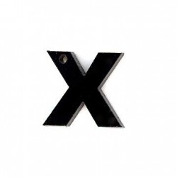 Plexi Acrylic Pendant Letter "X" 13mm