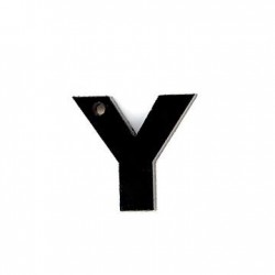 Plexi Acrylic Pendant Letter "Y" 13mm