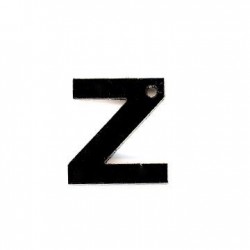 Plexi Acrylic Pendant Letter "Z" 14mm