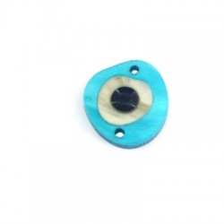 Plexi Acrylic Connector Irregular Enamel Eye 15x14mm