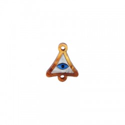 Plexi Acrylic Triangle Connector Enamel Eye 13x16mm