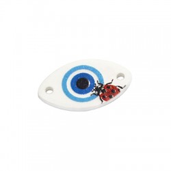 Plexi Acrylic Connector Ladybug March 25x14mm