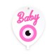 Πλέξι Ακρυλικό Μοτίφ Μπαλόνι "Baby" Μάτι 65x85mm