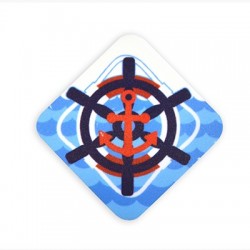 Plexi Acrylic Magnet Rhomvus Anchor 60mm