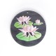 Plexi Acrylic Pendant Round Water Lilies 50mm