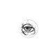 Plexi Acrylic Pendant Irregular with Eye 38x37mm