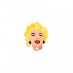 Plexi Acrylic Painted Charm Marilyn Monroe 20x23mm