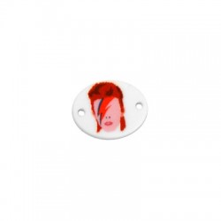 Plexi Acrylic Painted Conector David Bowie 20x16mm