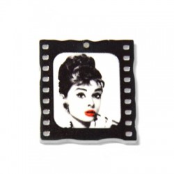 Pendente in Plexi Acrilico Audray Hepburn 31x35mm