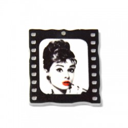 Πλέξι Ακρυλικό Μοτίφ Κορνίζα Audrey Hepburn 31x35mm 