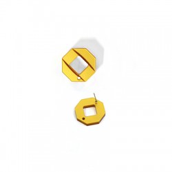 Plexi Acrylic Earring Octagon 20mm