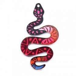 Plexi Acrylic Charm Snake 36x60mm