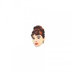 Plexi Acrylic Charm Audrey Hepburn Flatback 11x18mm