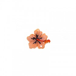 Plexi Acrylic Charm Flower Hibiscus 30x25mm