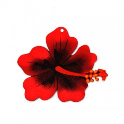 Πλέξι Ακρυλικό Μοτίφ Λουλούδι Ιβίσκος 68x62mm