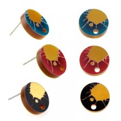 Plexi Acrylic Earring Round 15mm