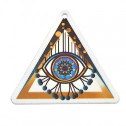 Plexi Acrylic Pendant Triangle Eye 56x50mm