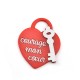 Plexi Acrylic Pendant Heart Padlock "mon coeur" 37x45mm