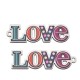 Plexi Acrylic Pendant "Love" 53x16mm