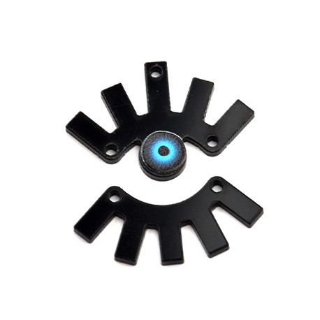 Plexi Acrylic Pendant Eye w/ Lashes 31x32mm (2pcs/Set)