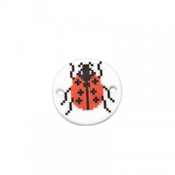 Plexi Acrylic Connector Round Ladybug March18mm