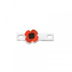 Plexi Acrylic Connector Tag w/ Poppy March 22x8mm