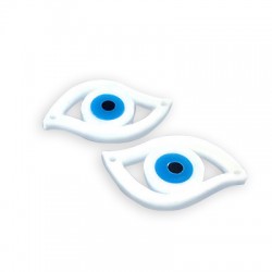 Plexi Acrylic Connector Evil's Eye 16x27mm