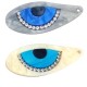 Plexi Acrylic Pendant Eye with Steel Strass Chain 48x20mm