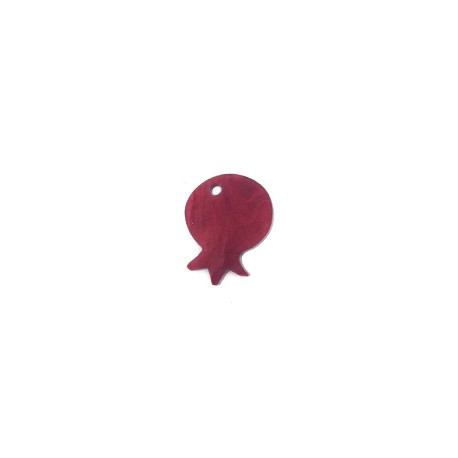 Plexi Acrylic Lucky Charm Pomegranate 16x20mm