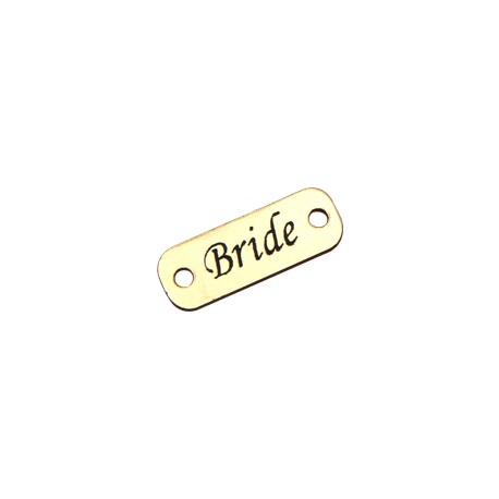 Πλέξι Ακρυλικό Στοιχείο Ταυτότητα ''Bride'' 25x9mm