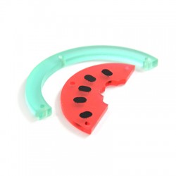 Plexi Acrylic Pendant Connector Watermelon ( 2pcs/59x30mm-45x20mm)