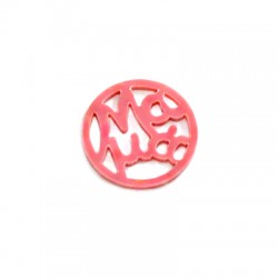 Plexi Acrylic Round Pendant "MAMA" 25mm