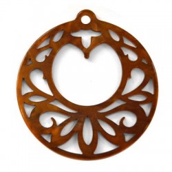 Plexi Acrylic Pendant Round Ethnic 60mm