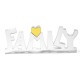Plexi Acrylic Deco "FAMILY" w/ Heart 147x58mm
