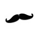 Plexi Acrylic Pendant Moustache 89x21mm
