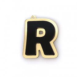 Plexi Acrylic Pendant Letter "R" 34x40mm