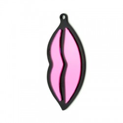 Plexi Acrylic Pendant Lips 27x58mm