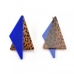 Plexi Acrylic Earring Geometrical Triangle 33x55mm