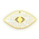 Πλέξι Ακρυλικό Μοτίφ Μάτι Ευχές “Τύχη Υγεία” Γούρι 80x45mm