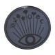 Plexi Acrylic Lucky Pendant Round w/ Evil Eye & Symbols 90mm