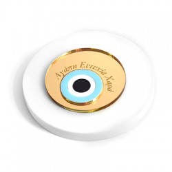 Plexi Acrylic Lucky Deco Round w/ Evil Eye & Wishes 89mm
